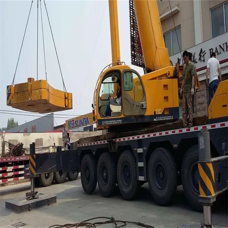 蚌埠蚌山当地吊车出租|机器吊装|75吨|工厂搬迁服务